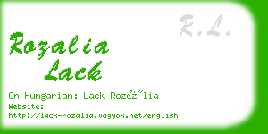 rozalia lack business card